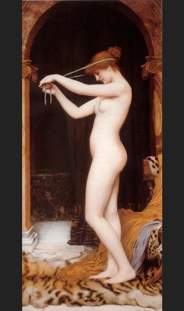 John William Godward Venus Binding Her Hair